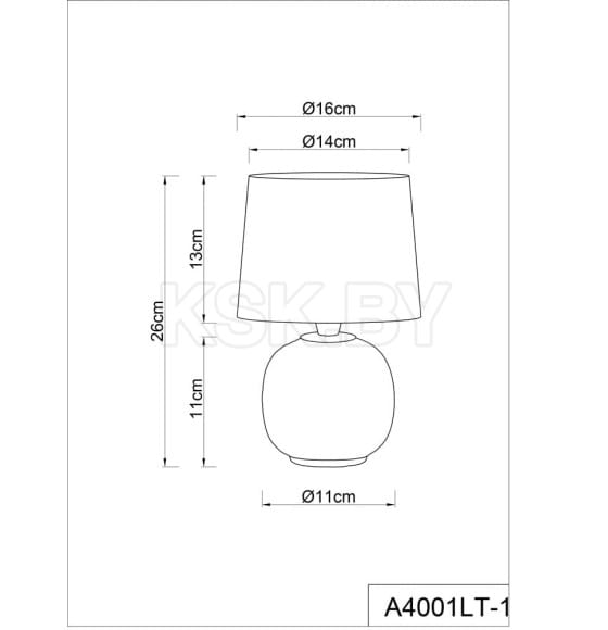 Светильник настольный Arte Lamp MERGA A4001LT-1GO (A4001LT-1GO) 