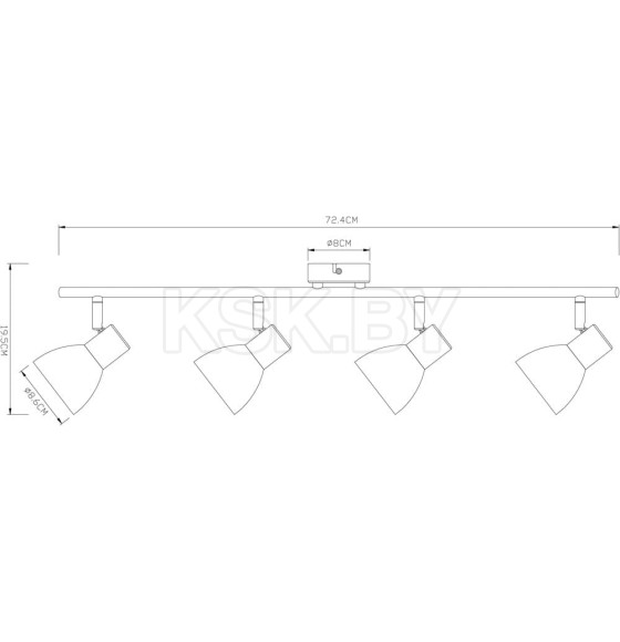 Светильник потолочный Arte Lamp FALENA A3117PL-4BK (A3117PL-4BK) 