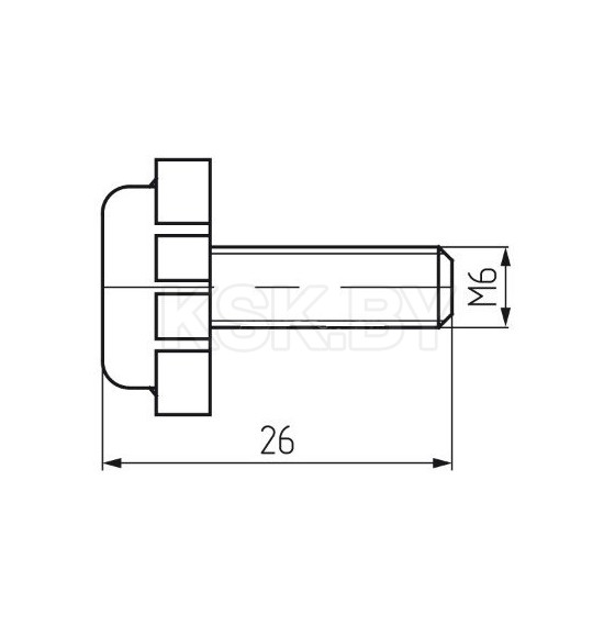 Подпятник с крепежом М6 STARFIX (SMK1-00100-4) 