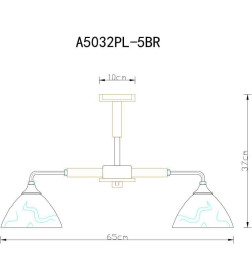 Светильник потолочный Arte Lamp MATTHEW A5032PL-5BR