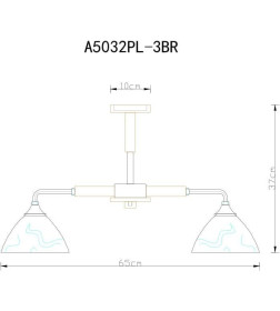 Светильник потолочный Arte Lamp MATTHEW A5032PL-3BR