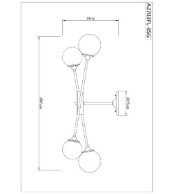 Светильник потолочный Arte Lamp MARCO A2703PL-8SG