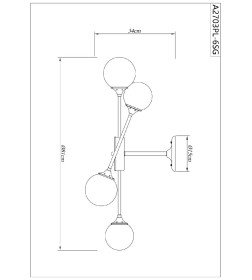 Светильник потолочный Arte Lamp MARCO A2703PL-6SG