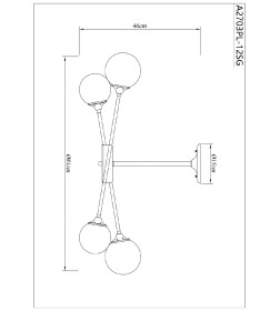 Светильник потолочный Arte Lamp MARCO A2703PL-12SG