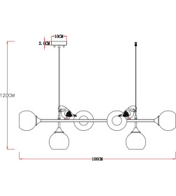 Светильник подвесной Arte Lamp GEMELLI A2150SP-6WG