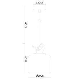 Светильник подвесной Arte Lamp PASSERO A8029SP-1WH