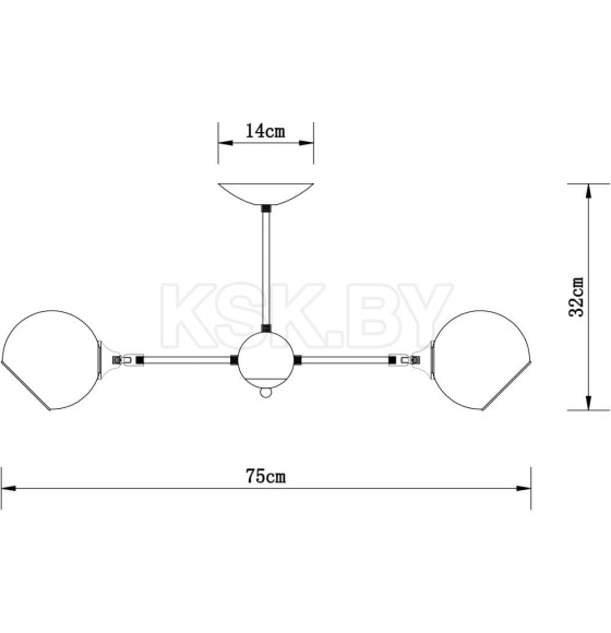 Светильник потолочный Arte Lamp LAGOS A2708PL-5BK (A2708PL-5BK) 