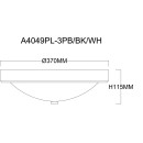 Светильник потолочный Arte Lamp JAMES A4049PL-3BK (A4049PL-3BK) 