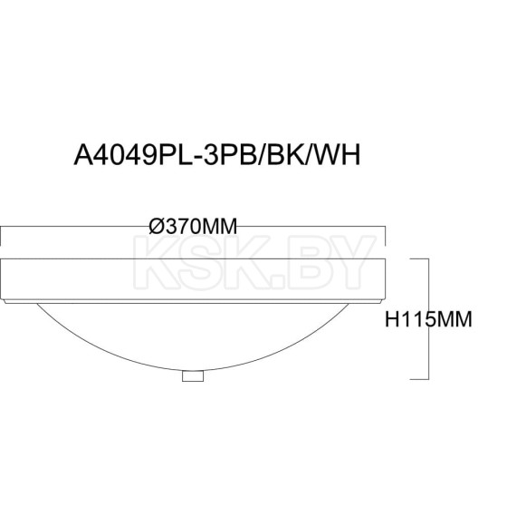 Светильник потолочный Arte Lamp JAMES A4049PL-3BK (A4049PL-3BK) 
