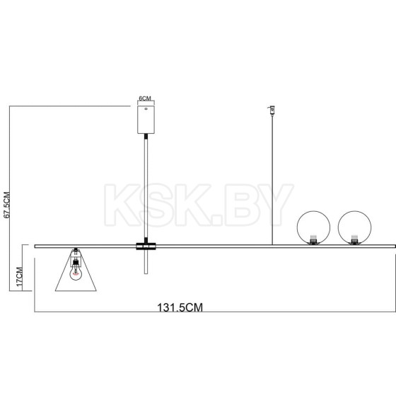 Светильник потолочный Arte Lamp JACOB A7029PL-3BK (A7029PL-3BK) 