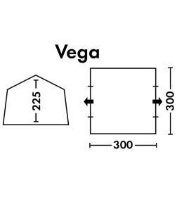 Шатер кемпинговый FHM "Vega" Синий/Серый -