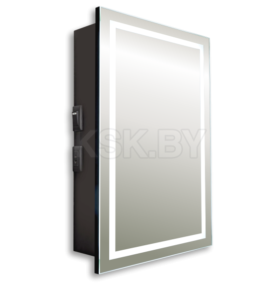 Шкаф зеркальный Silver Mirrors.Hamburg-BLACK 46 Led 462х762  (LED-00002669) 