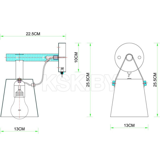 Светильник настенный Arte Lamp THOMAS A7032AP-1BK (A7032AP-1BK) 