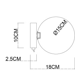 Светильник настенный Arte Lamp VINCENT A7790AP-1GO