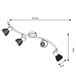 Светильник потолочный Arte Lamp PARRY A5062PL-4AB