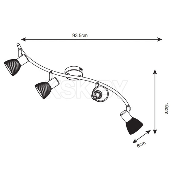 Светильник потолочный Arte Lamp PARRY A5062PL-4AB (A5062PL-4AB) 