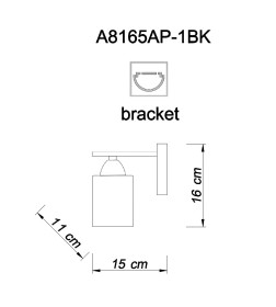 Светильник настенный Arte Lamp VISUALE A8165AP-1BK