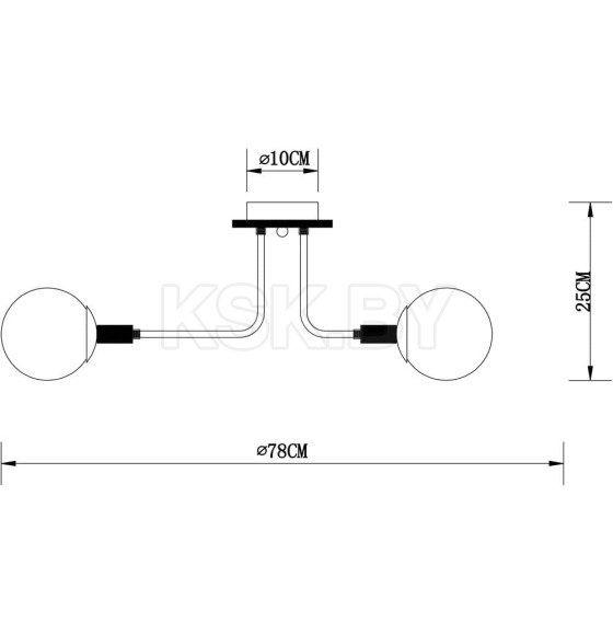 Светильник потолочный Arte Lamp OXFORD A2716PL-6BK (A2716PL-6BK) 