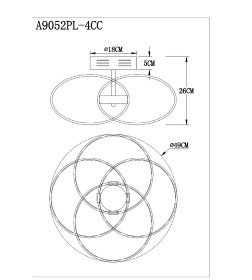 Светильник потолочный Arte Lamp ORBIT A9052PL-4CC