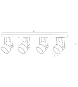 Светильник потолочный Arte Lamp MIZAR A1311PL-4WH