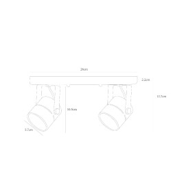 Светильник потолочный Arte Lamp MIZAR A1311PL-2WH 2*GU10