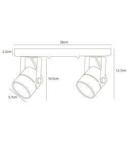 Светильник потолочный Arte Lamp MIZAR A1311PL-2BK 2*GU10