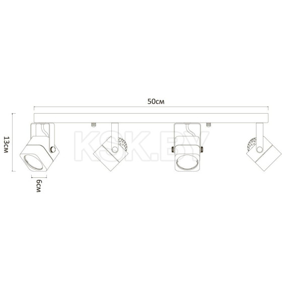 Светильник потолочный Arte Lamp MISAM A1315PL-4BK 4*GU10 (A1315PL-4BK) 