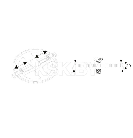 Светильник потолочный 6Вт 4000К Arte Lamp MESURA A7971PL-1WH (A7971PL-1WH) 