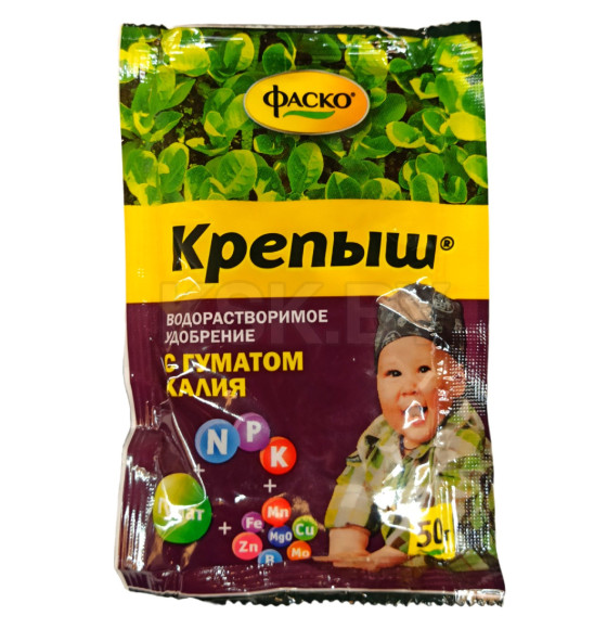 Удобрения водорастворимое Фаско Крепыш с гуматом калия, 50 г