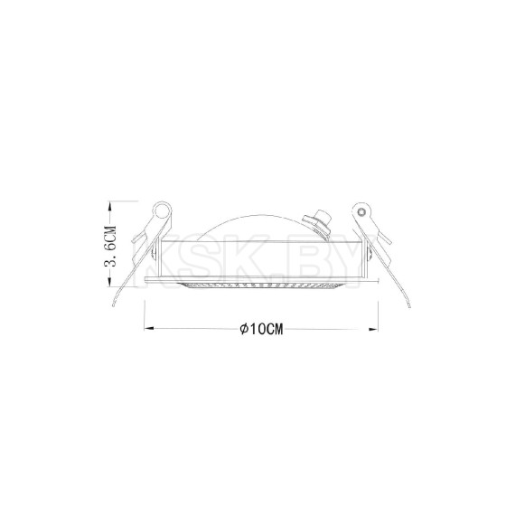 Встраиваемый светильник 7Вт 220В 3000К Arte Lamp STUDIO A3007PL-1WH (A3007PL-1WH) 