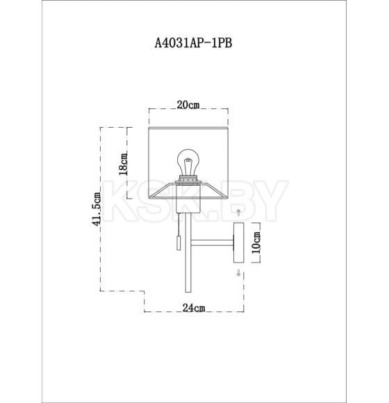 Светильник настенный Arte Lamp PROXIMA A4031AP-1PB (A4031AP-1PB) 