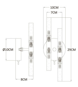 Светильник настенный Arte Lamp RAMONA A7410AP-4PB