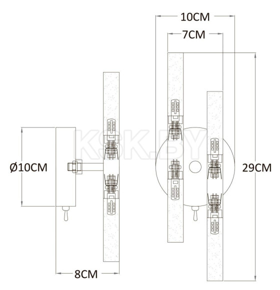 Светильник настенный Arte Lamp RAMONA A7410AP-4PB (A7410AP-4PB) 