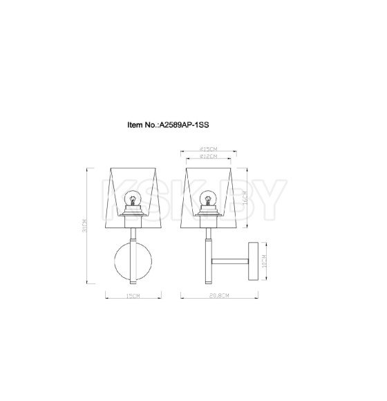 Светильник настенный Arte Lamp RODOS A2589AP-1SS (A2589AP-1SS) 