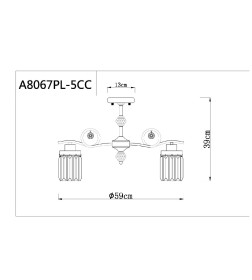 Светильник потолочный Arte Lamp SOPHIE A8067PL-5CC