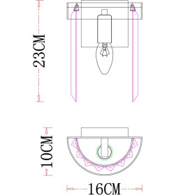 Светильник настенный Arte Lamp SECUNDA A1003AP-1CC