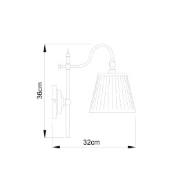 Светильник настенный Arte Lamp SEVILLE A1509AP-1PB