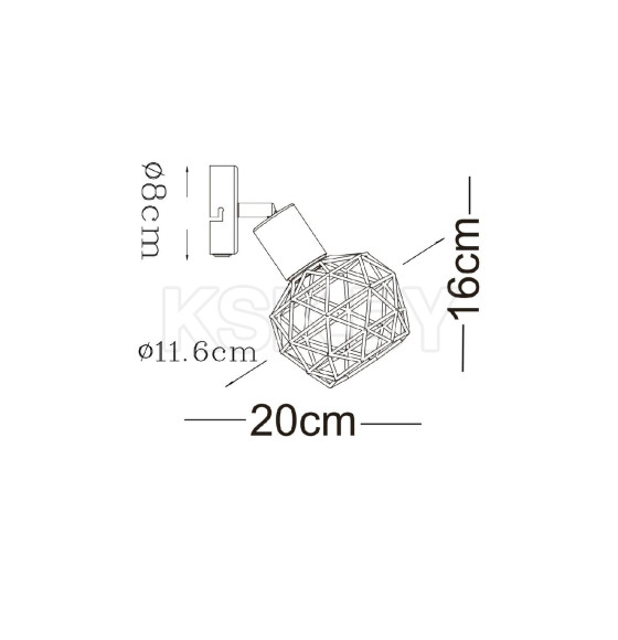 Светильник настенный Arte Lamp SOSPIRO A6141AP-1WH (A6141AP-1WH) 