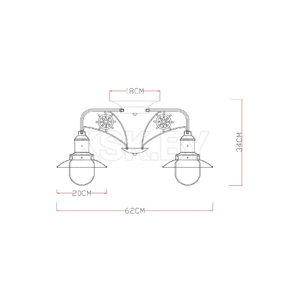 Светильник потолочный Arte Lamp SAILOR A4524PL-3AB (A4524PL-3AB) 