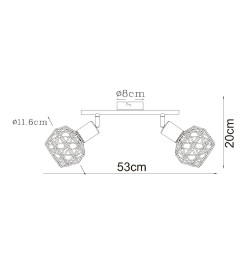 Светильник настенный Arte Lamp SOSPIRO A6141AP-2AB