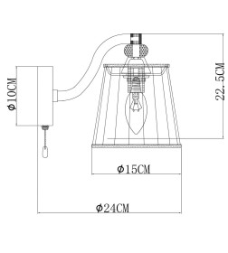 Светильник настенный Arte Lamp TALITHA A4047AP-1CC