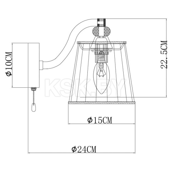 Светильник настенный Arte Lamp TALITHA A4047AP-1CC (A4047AP-1CC) 