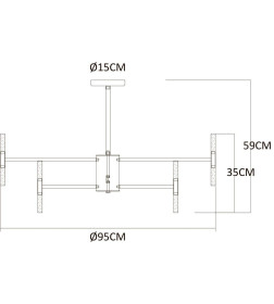 Светильник потолочный Arte Lamp RAMONA A7410PL-40PB