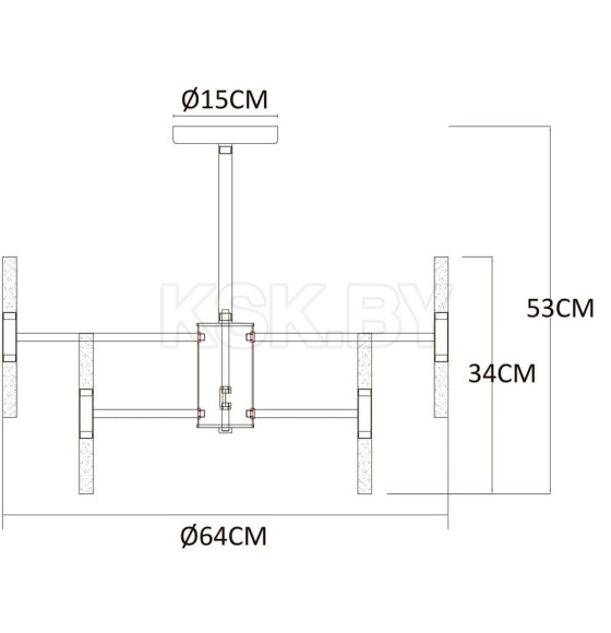 Светильник потолочный Arte Lamp RAMONA A7410PL-24PB (A7410PL-24PB) 