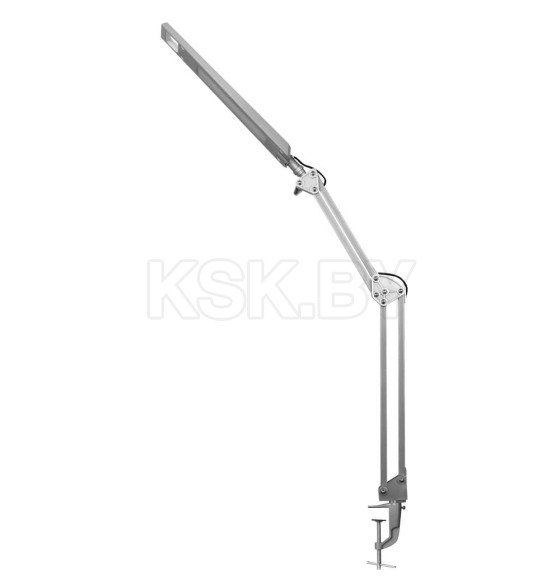 Светильник настольный KD-821 C03 8W 230V серебро 2 ур. ярк, 350лм (струбцина) Camelion