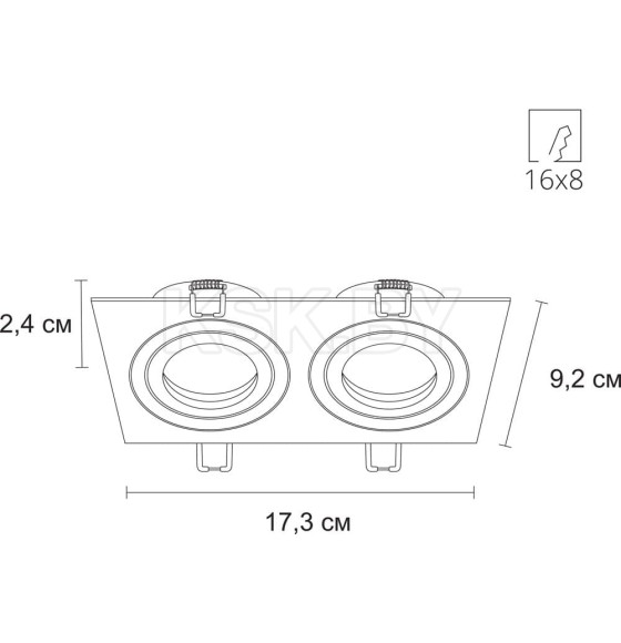 Светильник потолочный Arte Lamp TARF A2168PL-2WH 2*GU10 (A2168PL-2WH) 