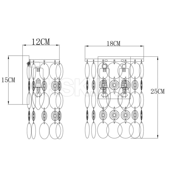 Светильник настенный Arte Lamp PIPIRIMA A4041AP-2CC (A4041AP-2CC) 