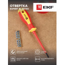 Отвертка плоская SL4x100 мм 1000В EKF Expert (sl-4-100-exp-in) 