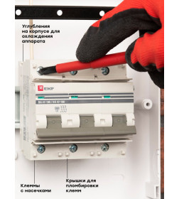 Автоматический выключатель 3P 50А (C) 10kA ВА 47-100 EKF PROxima