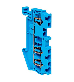 Колодка клеммная пружинная JXB-ST-2.5 31А 3 вывода синяя EKF